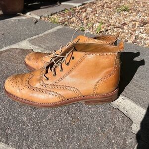 Rachel Comey Women’s Tan Leather Brogue Boots